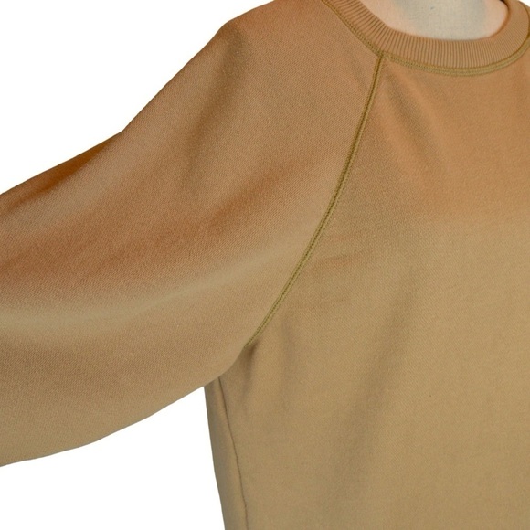 Aerie Oversized French Terry Crew Neck Sweatshirt, Toasted Almond Color Size XS - Picture 6 of 12